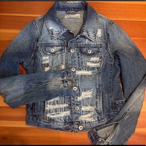 Vintage distressed jean jacket